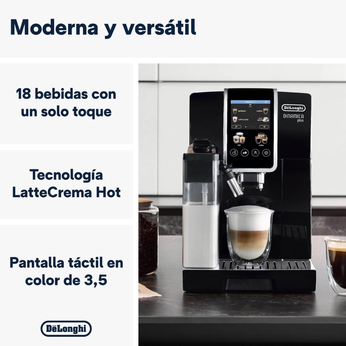 De'Longhi Dinamica Plus ECAM382.70.B Máquina Automática de Café en Grano en Amazon
