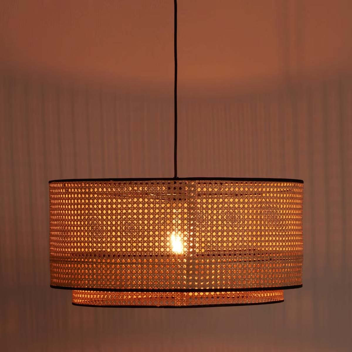 Lámpara de techo de enea grande Grid Room