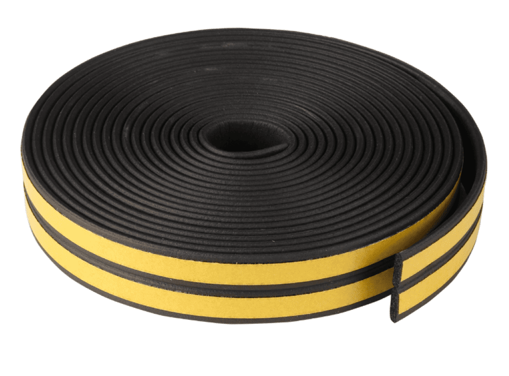 Burlete negro adhesivo