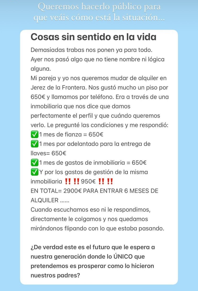 Denuncia publicada en Instagram