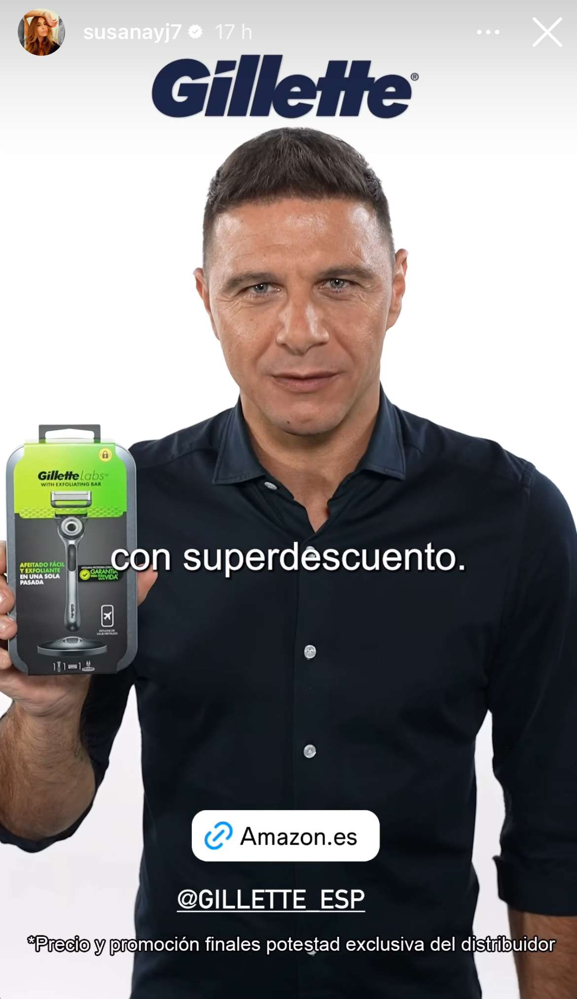 Susana Saborido comparte el nuevo anuncio de Joaquín con Gillette