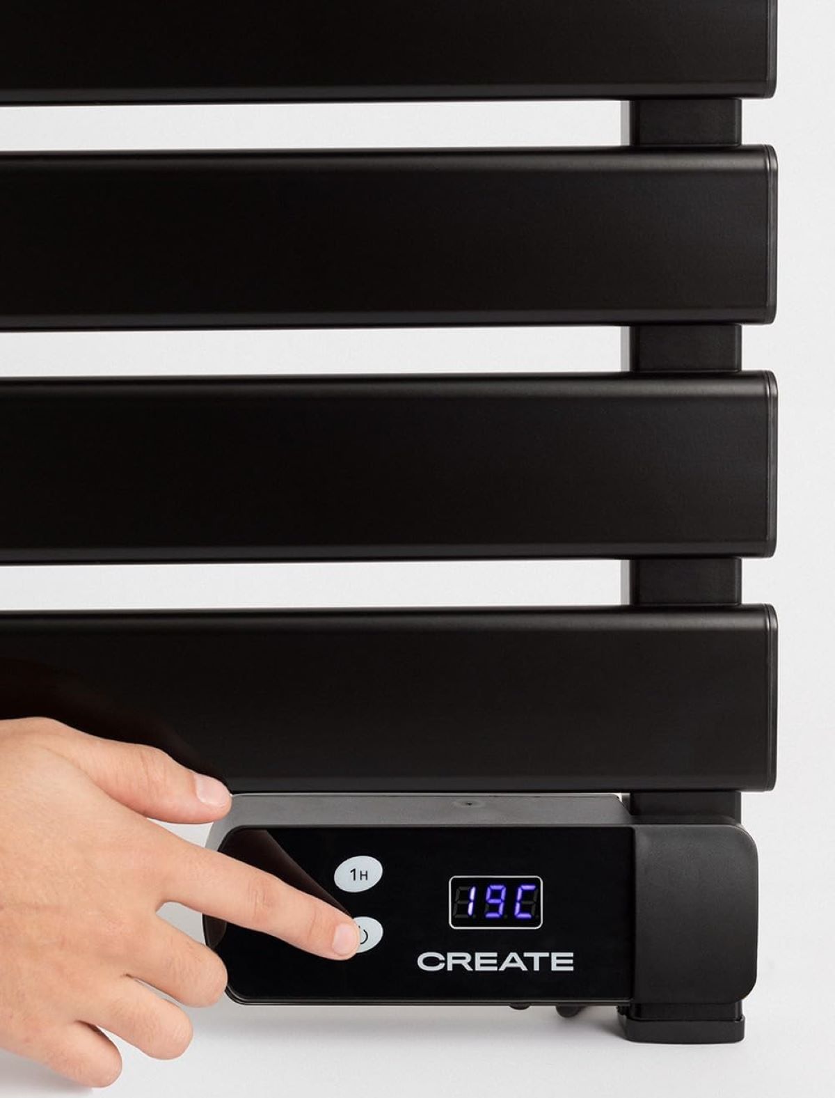 Toallero eléctrico con estante CREATE de Amazon