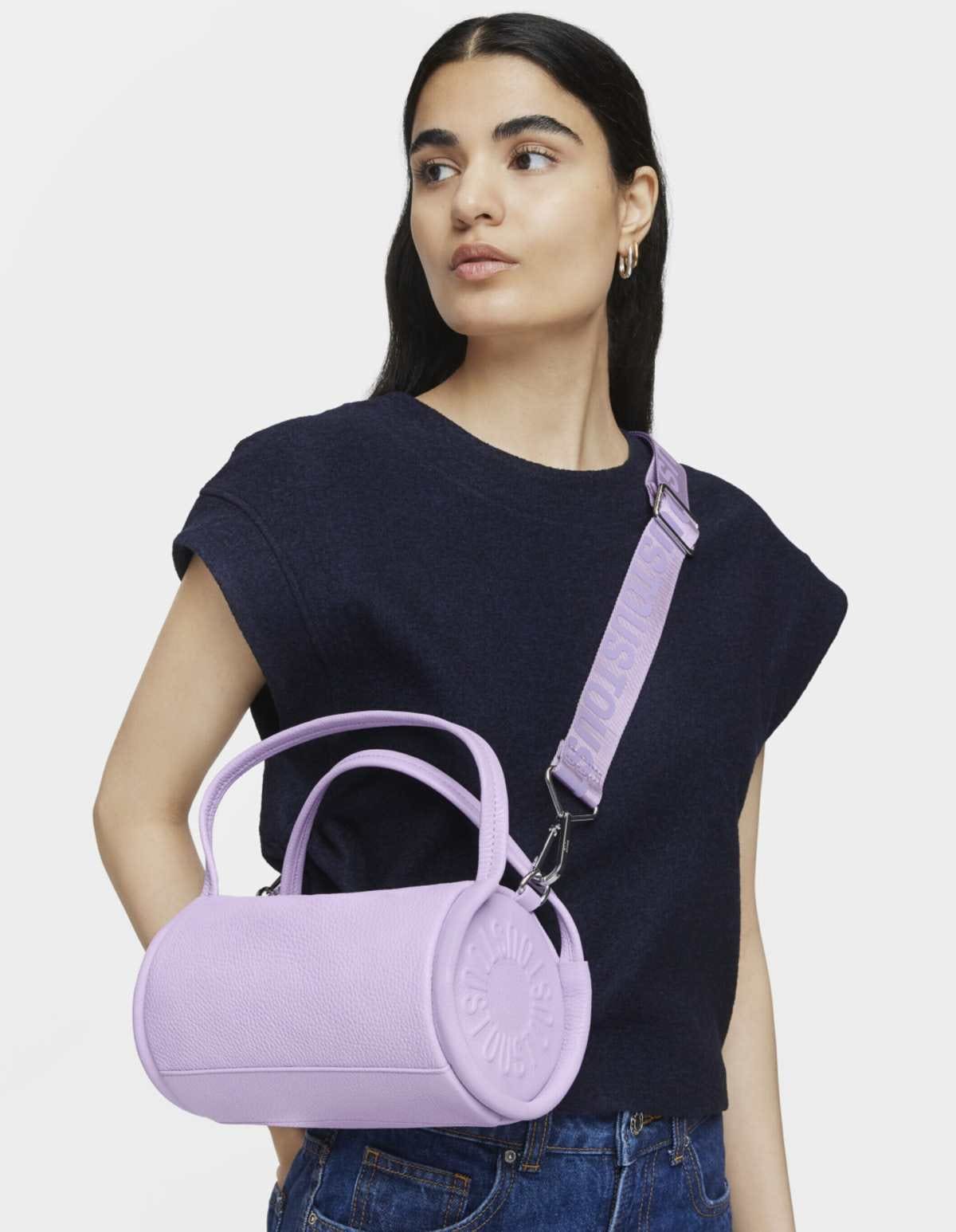 Bolso Duffle pequeño de piel lila TOUS Miranda
