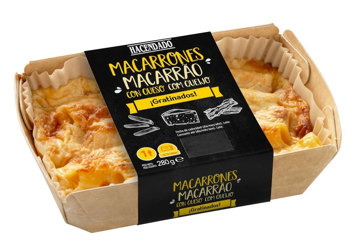 Macarrones con queso Hacendado