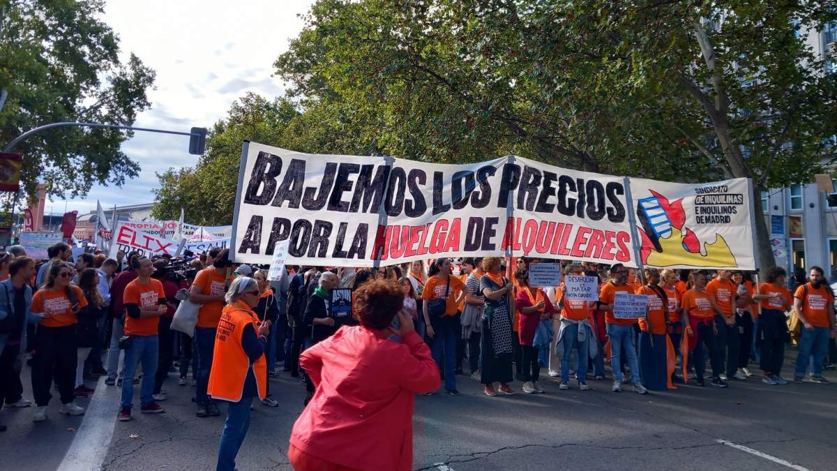 Manifestación en Madrid por el derecho a la vivienda