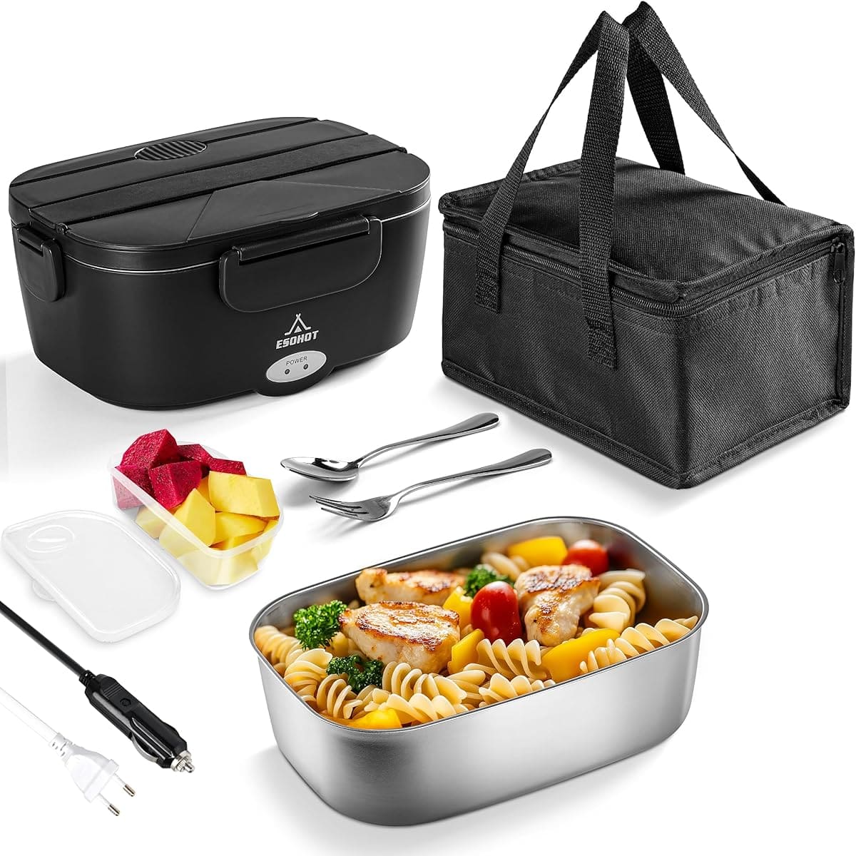 La fiambrera eléctrica de 80 W y con bolsas térmicas de Amazon