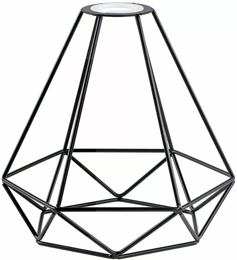 La lámpara de techo con forma de diamante en color negro de Pepco