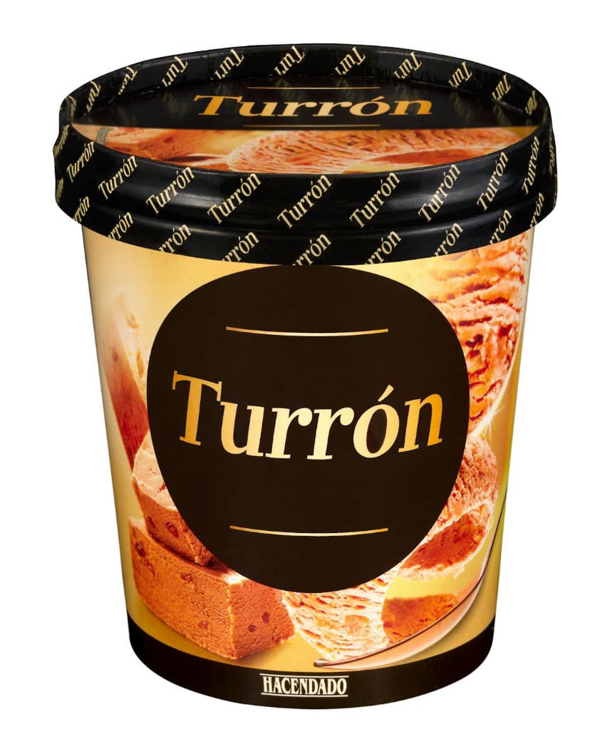 Helado turrón Hacendado