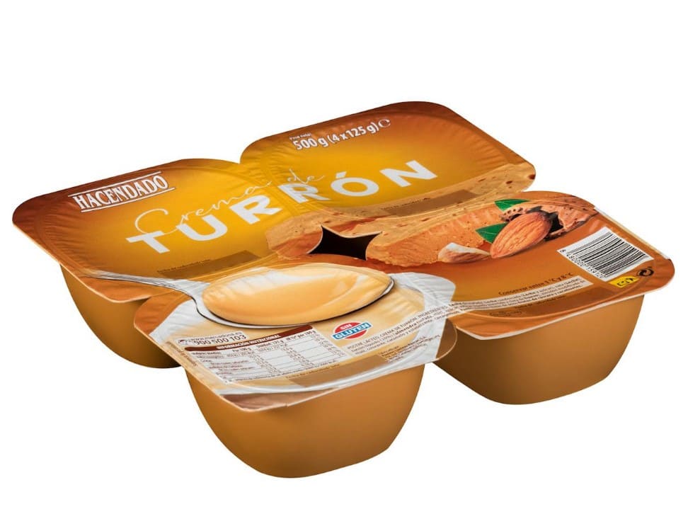 Postre crema de turrón Hacendado