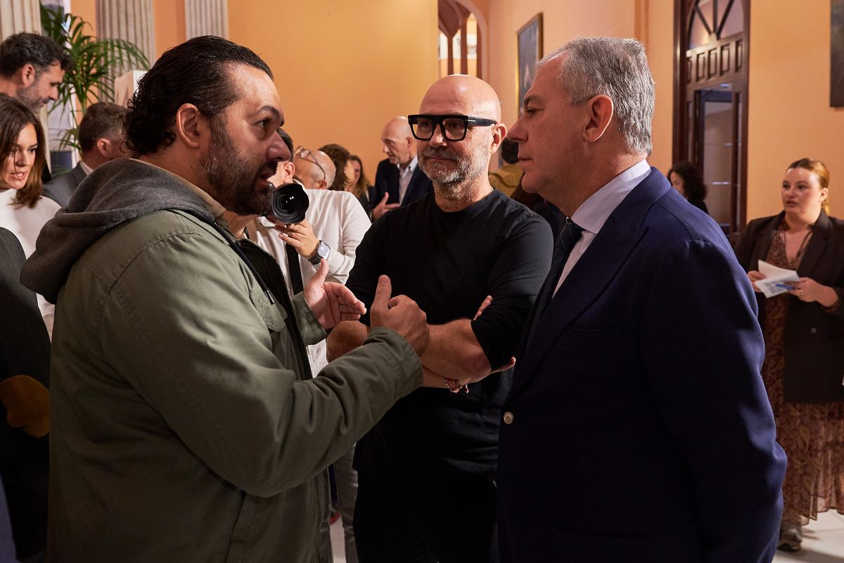 José Luis Sanz y Alfonso Sánchez en la presentación del cartel del Festival de Cine Europeo de Sevilla | Salvador López Medina para El MIRA