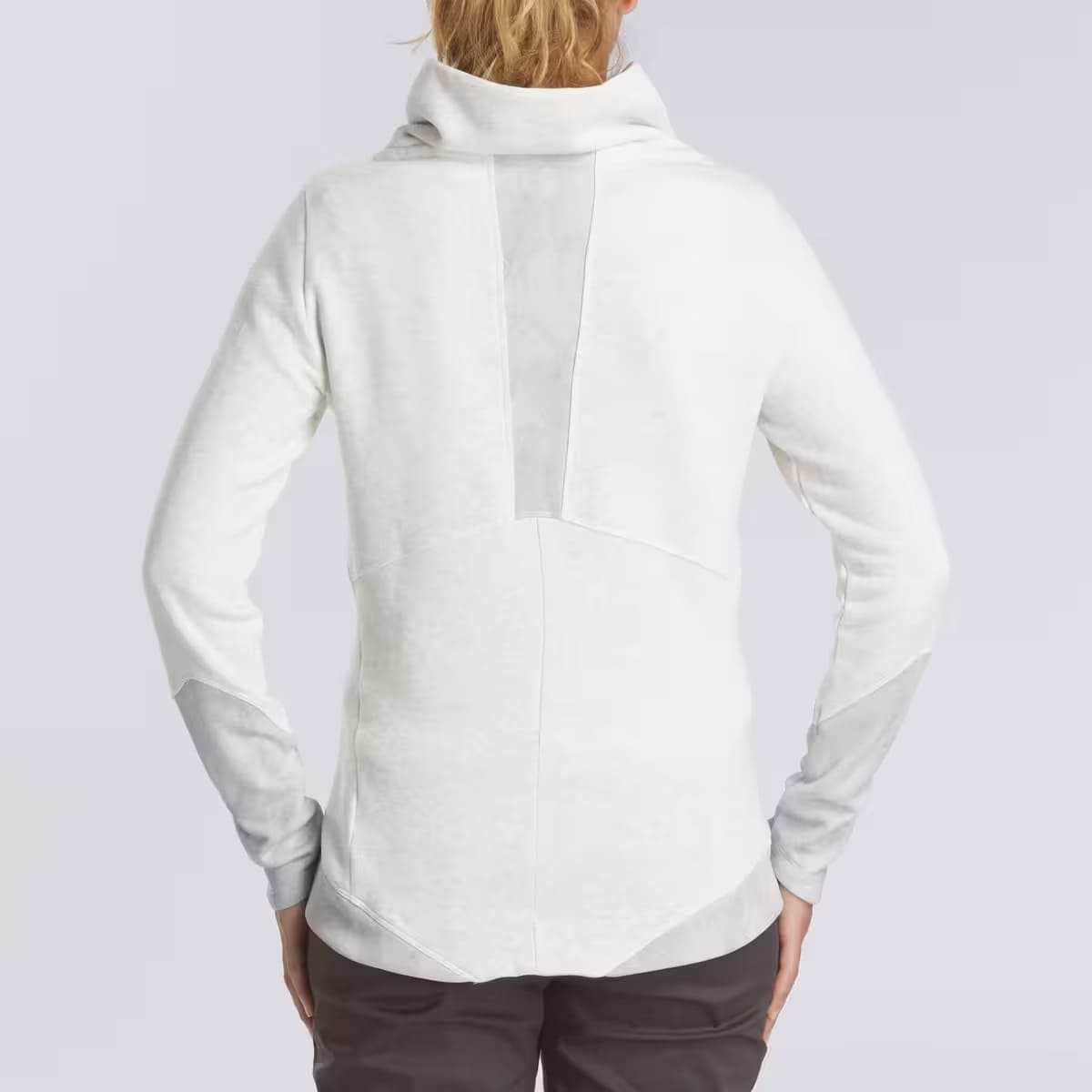 La sudadera polar de montaña y trekking para mujer Quechua NH100 blanca en Decathlon
