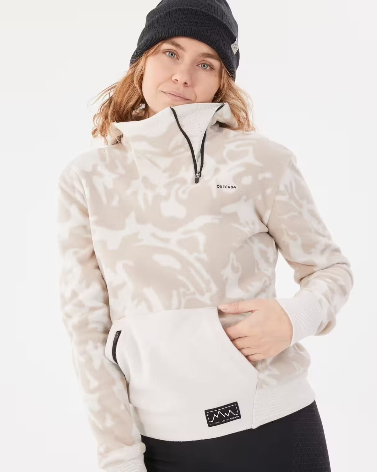 La sudadera polar de montaña y trekking con capucha para mujer Quechua MH100 Hoodie en Decathlon