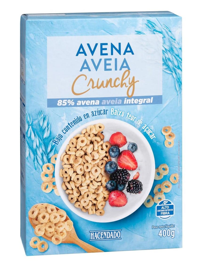 Cereales avena Crunchy Hacendado