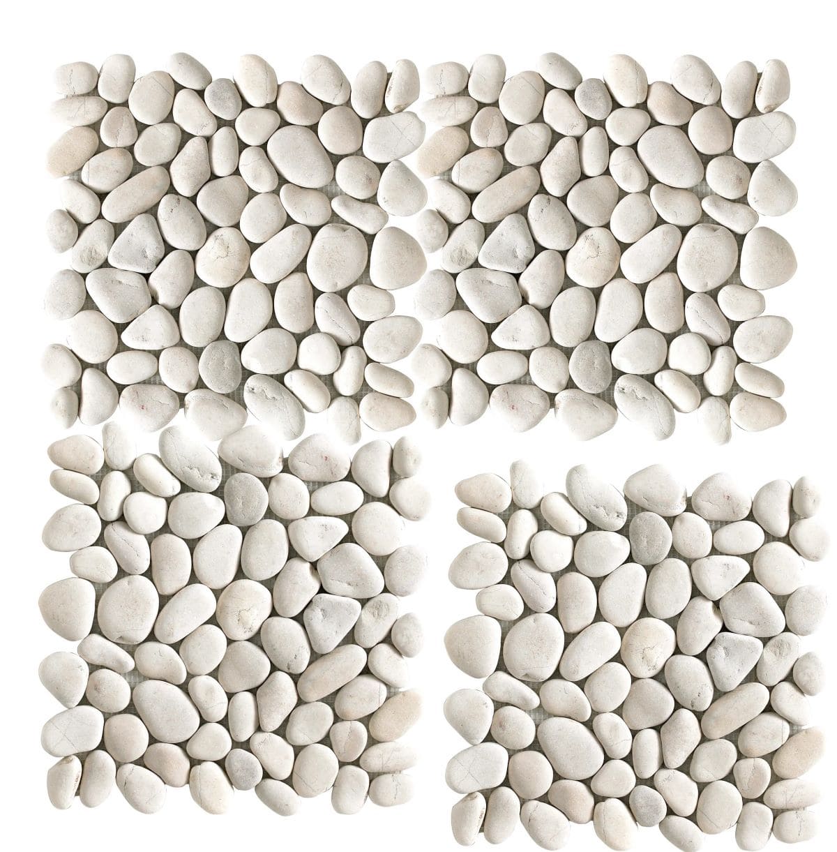 Mosaico de piedra Pebles – White