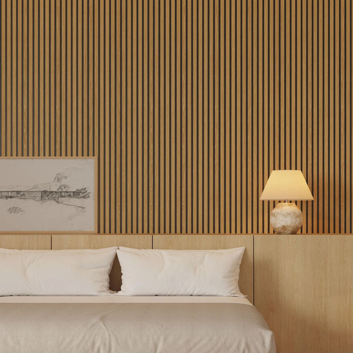 Revestimiento de pared de palillería Novo bicolor