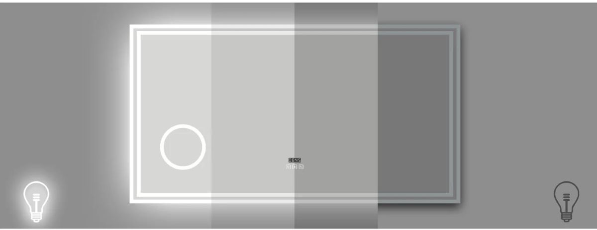 Espejo de baño con luz LED Dimmable de Leroy Merlin