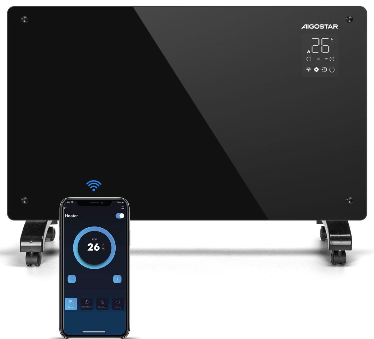 Radiador eléctrico Aigotech 2000 W de Carrefour