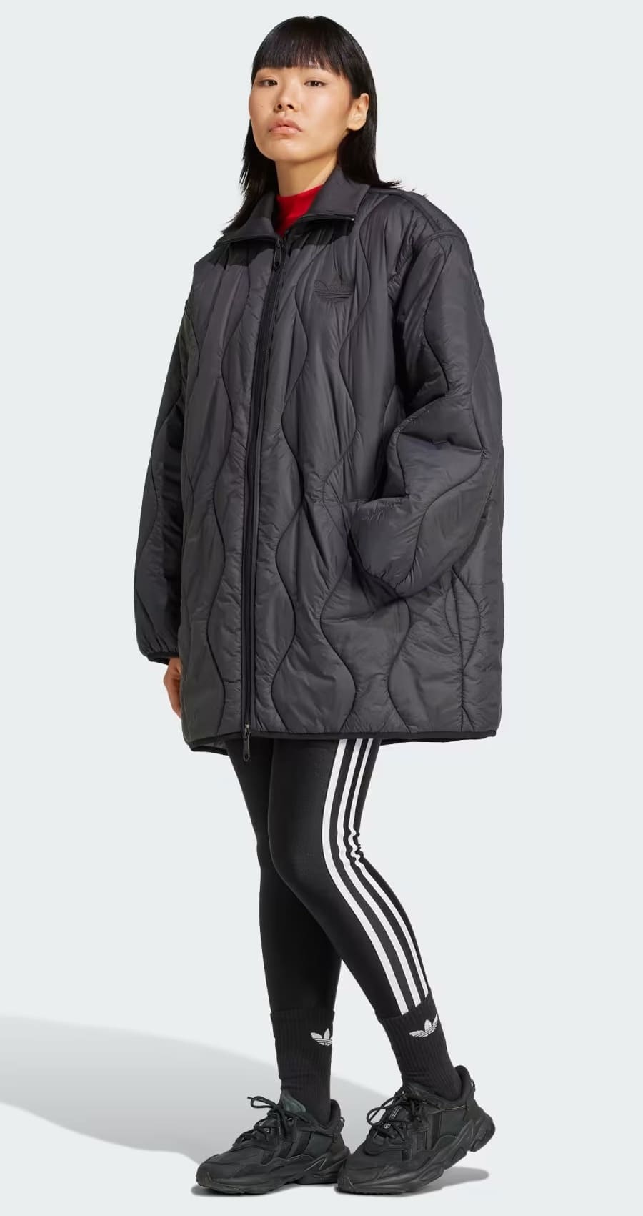 La chaqueta Quilted Mid negra de Adidas