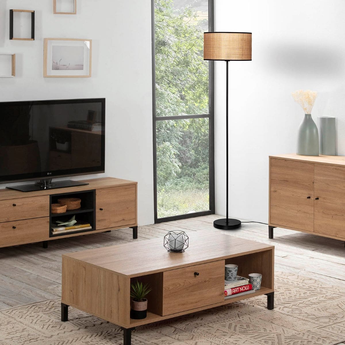 Lámpara de pie de ratán natural KAI de Maisons du Monde