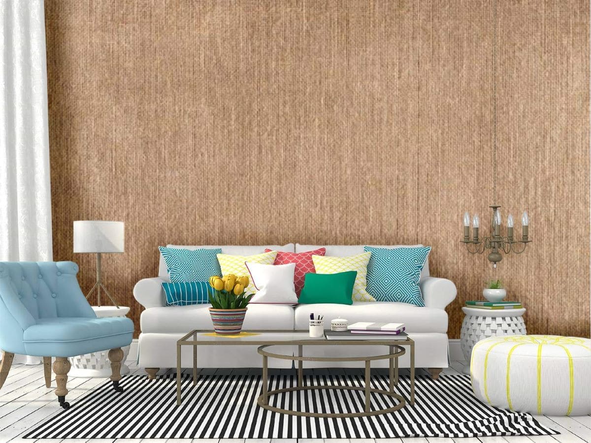 Revestimiento adhesivo mural Jute natural