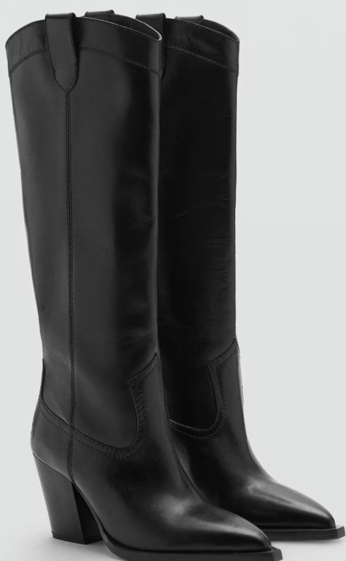 Bota de piel estilo cowboy de Mango