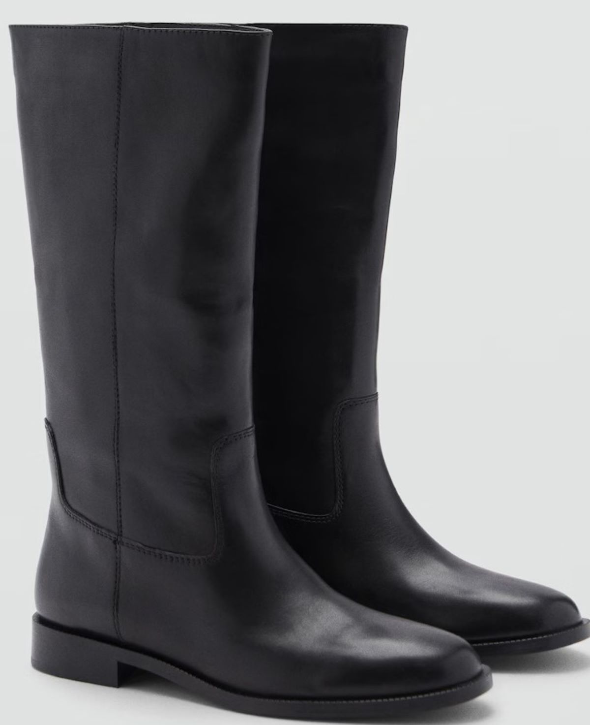 Bota alta de piel de Mango