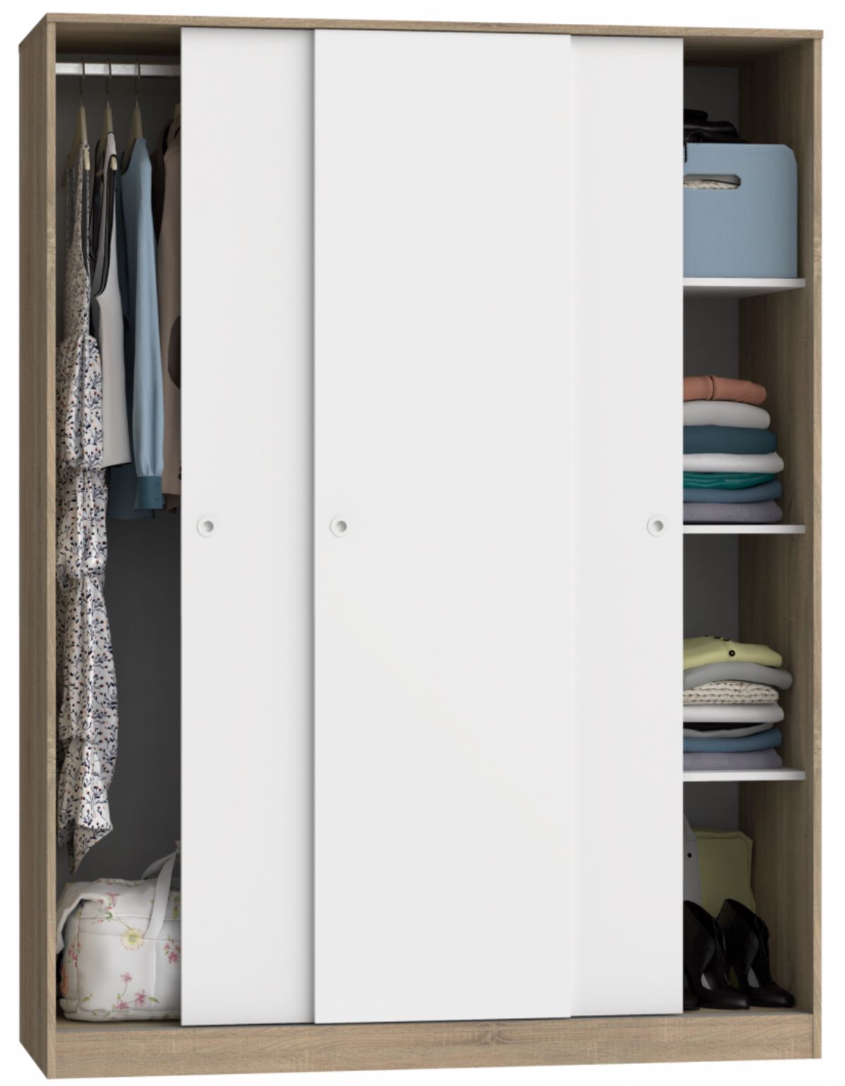 Armario ropero con puertas correderas de estilo nórdico Tibet de Leroy Merlin