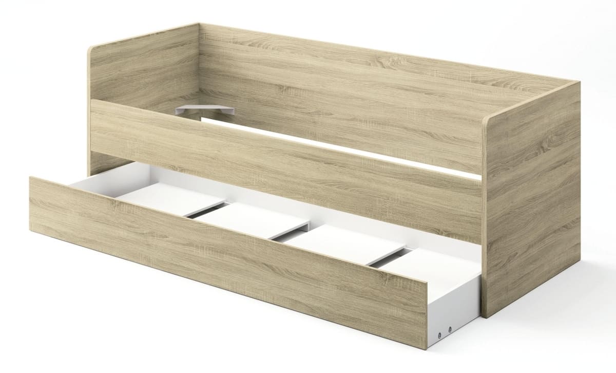 La cama nido para colchón de 90x190 cm Pitarch Eko en color roble de Carrefour