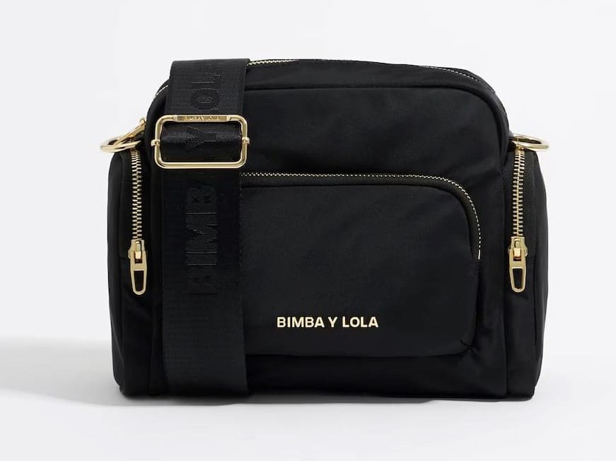 Bandolera de nylon con múltiples bolsillos