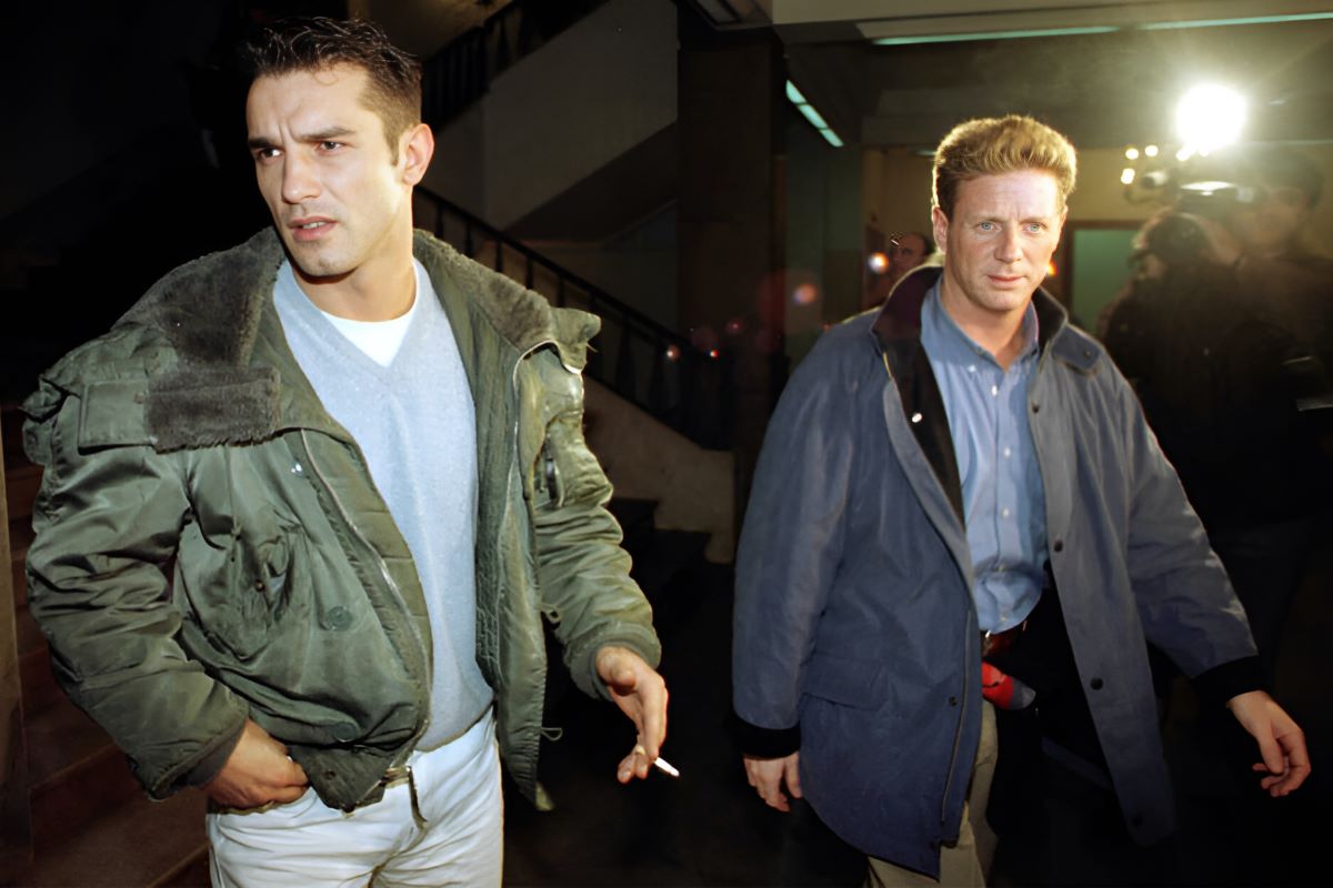 Jesús Vázquez y Jorge Cadaval durante los juicios del 'Caso Arny'