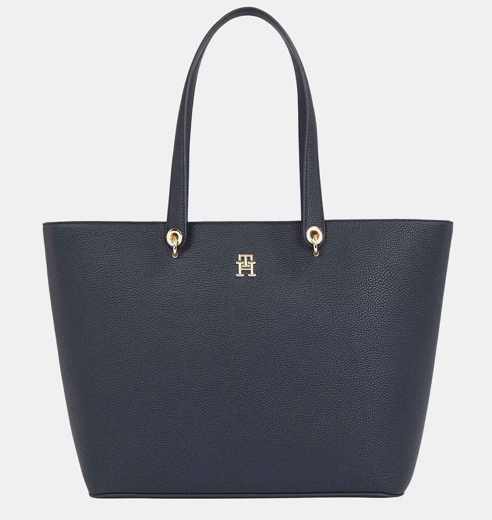 El bolso tote grande en azul marino con logo TH y cremallera de Tommy Hilfiger en El Corte Inglés