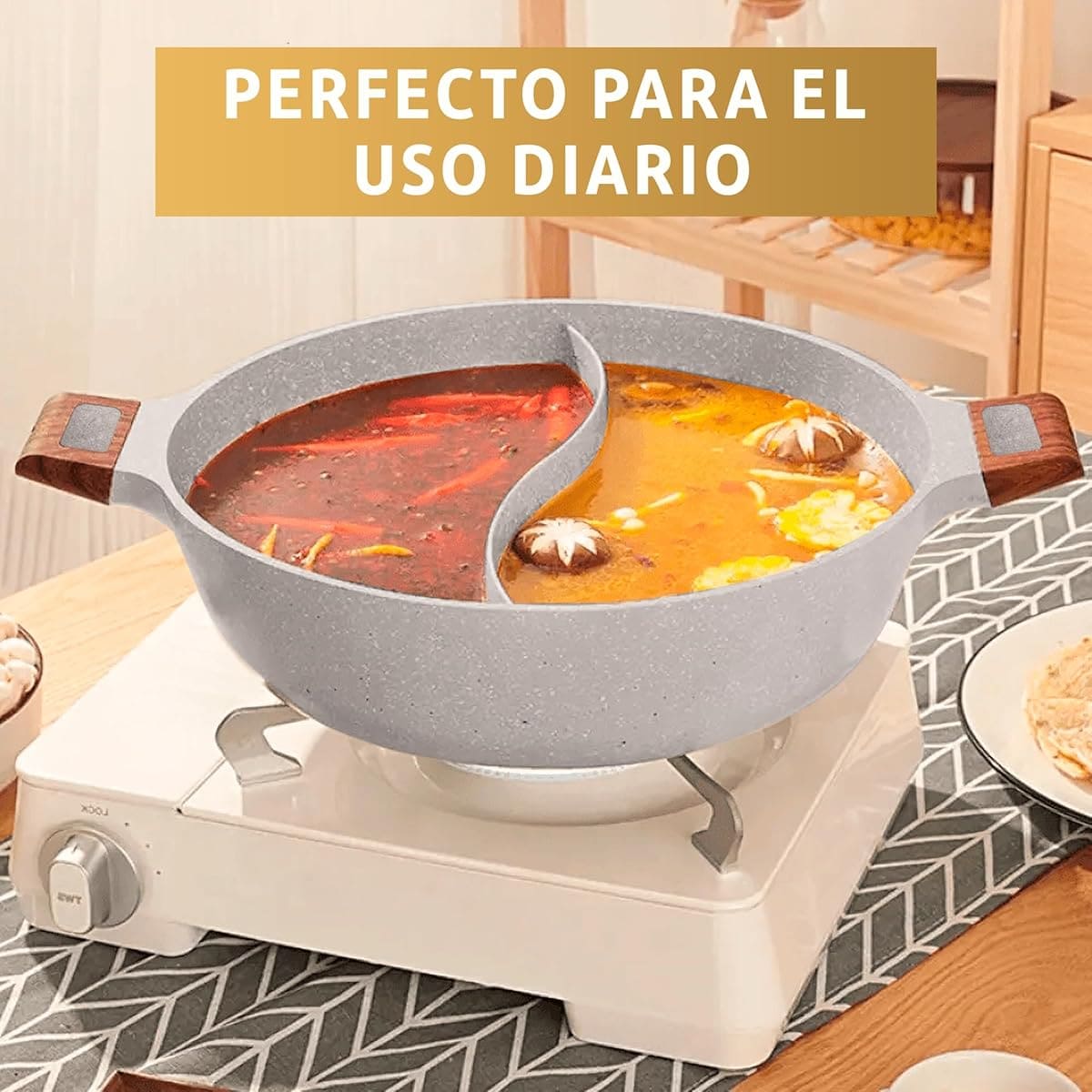 La nueva cacerola de cocina con separador y antiadherente JUPPLIES de Amazon