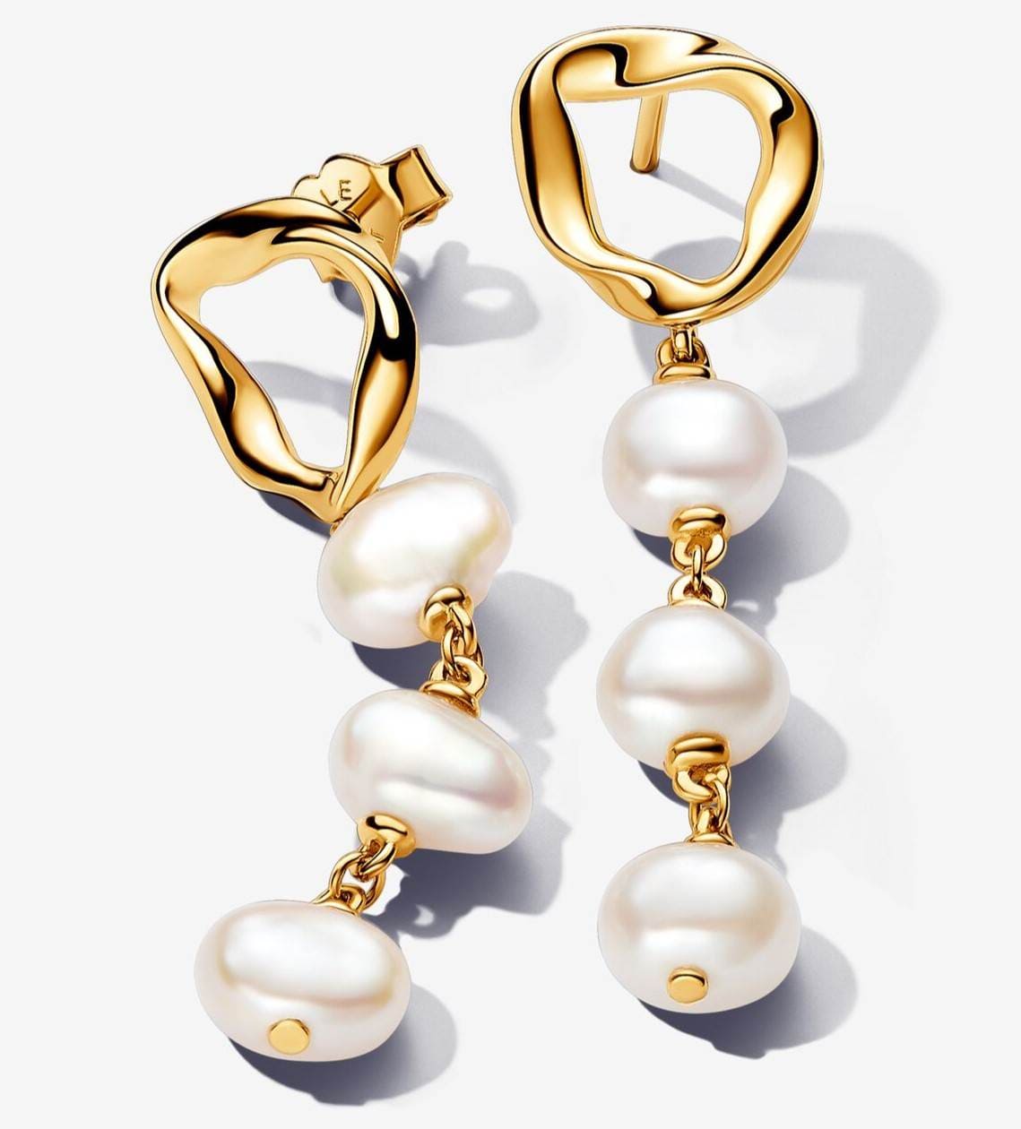 Conjunto de Regalo Collar y Pendientes de Perlas Cultivadas de Agua Dulce Barroca de Pandora