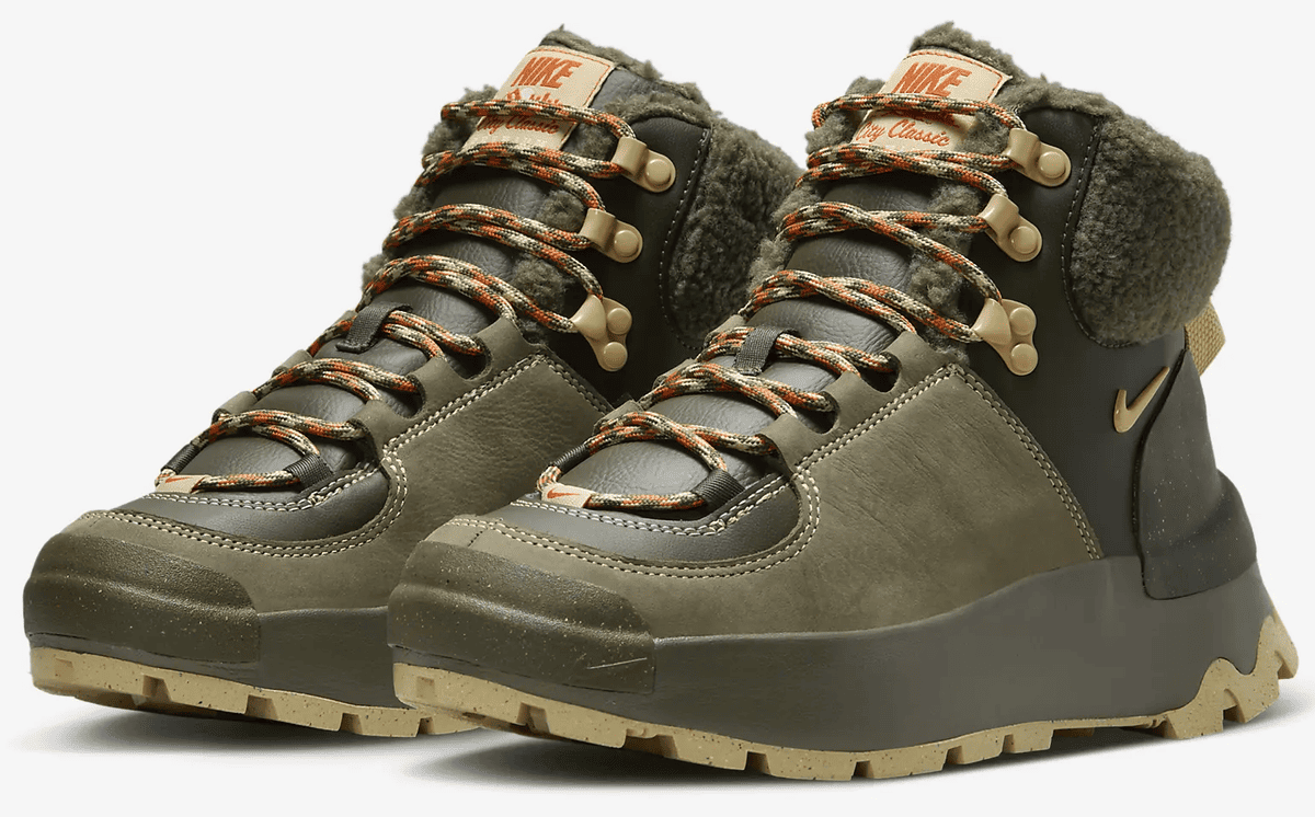 Las botas impermeables para mujer City Classic Premium color caqui de Nike