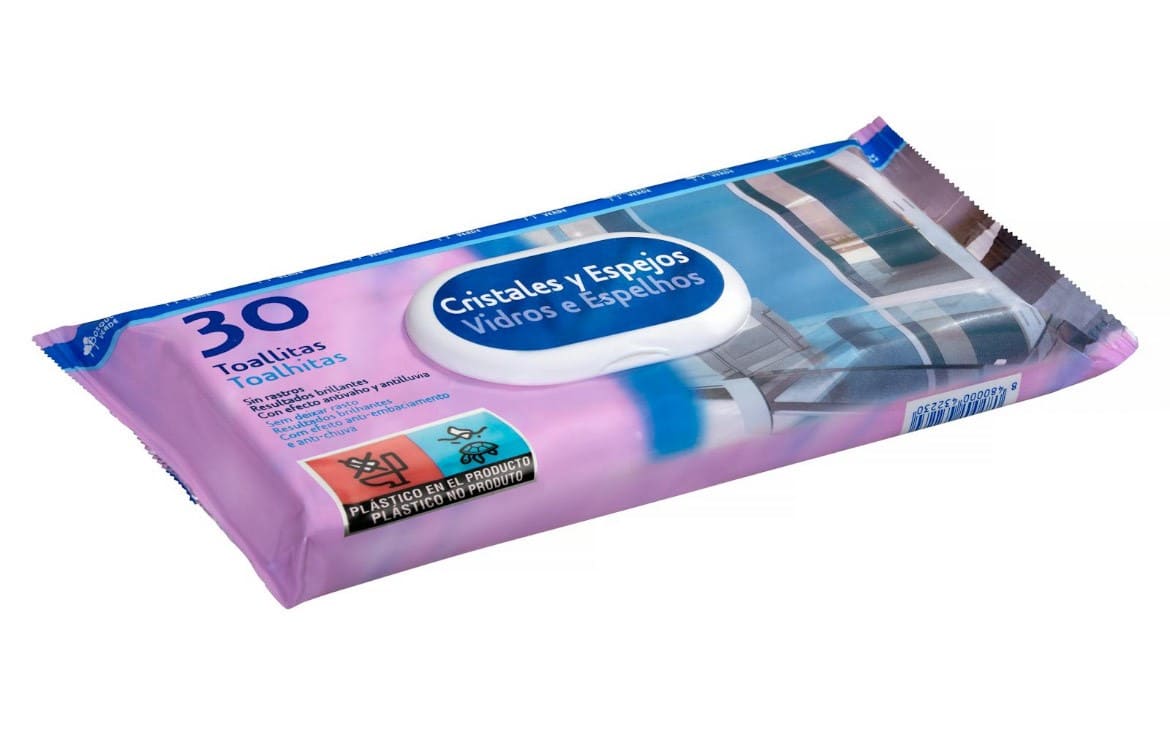 Toallitas limpiadoras de Cristales y Espejos Bosque Verde