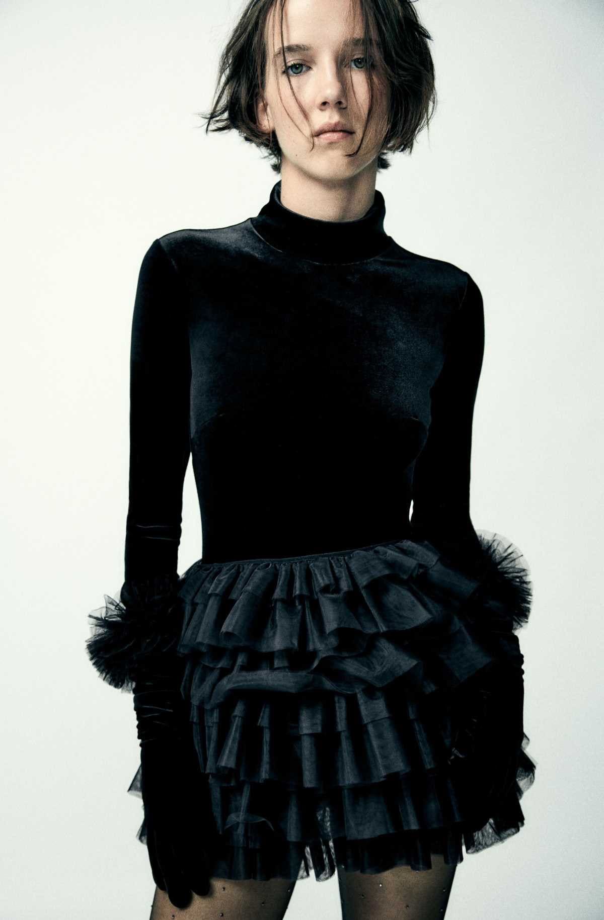 Falda mini tul de Zara