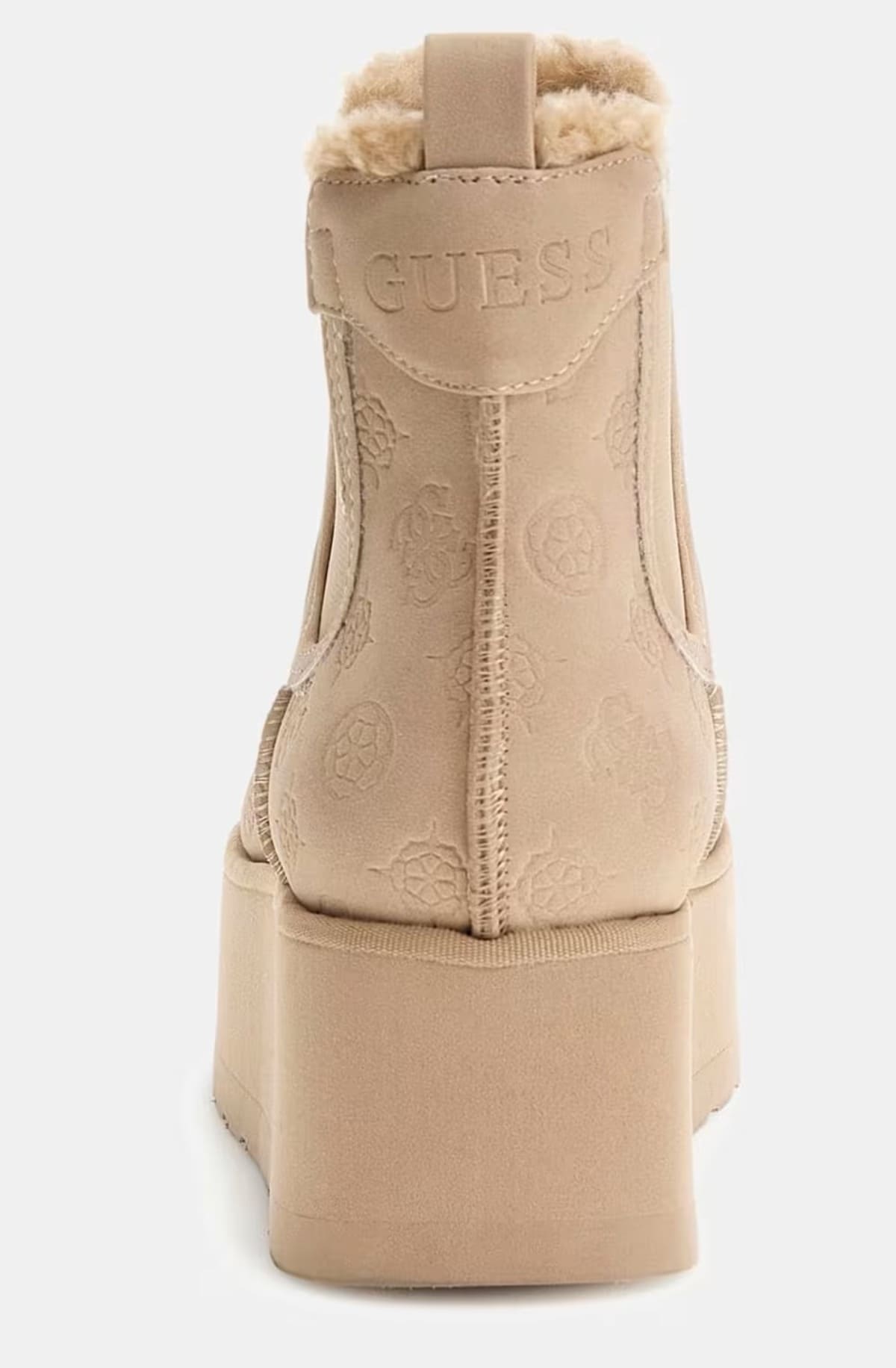 Los botines jilaine con logotipo en color rosa palo de Guess