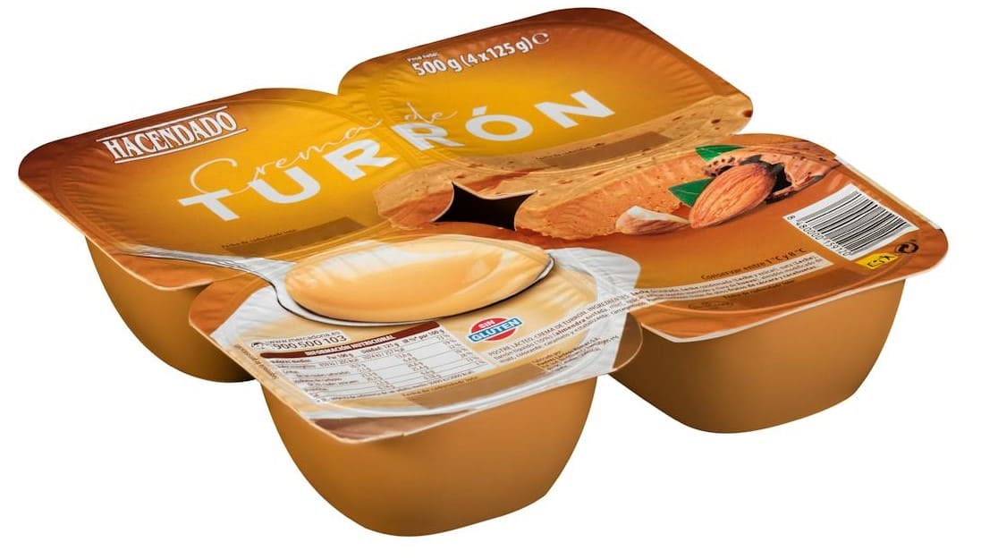 Postre crema de turrón Hacendado