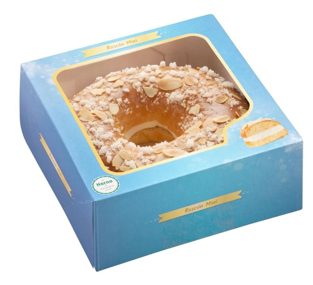 Roscón mini relleno de preparado a base de nata congelado