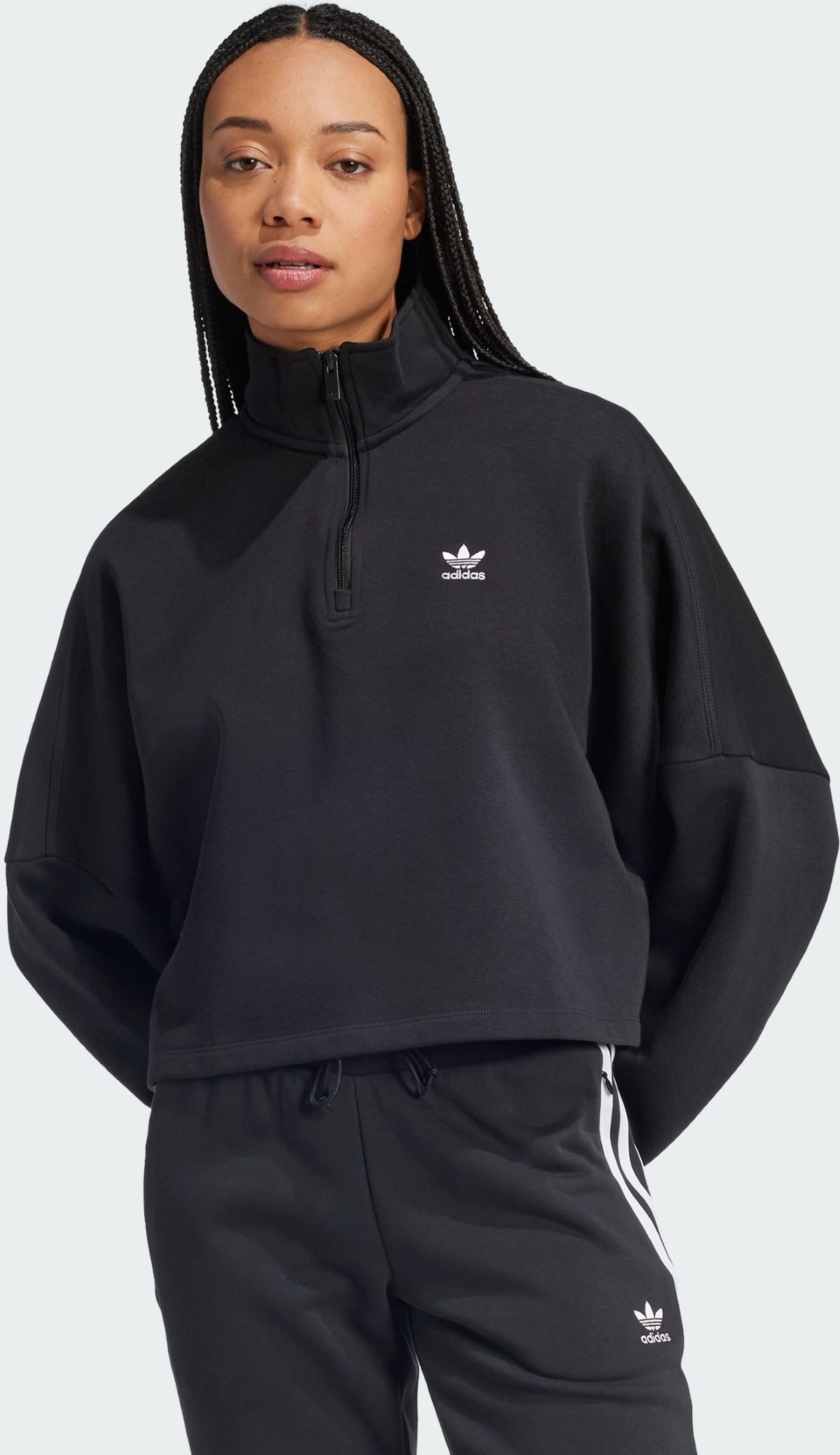 Sudadera Adidas Essentials 1-2 Zip Fleece