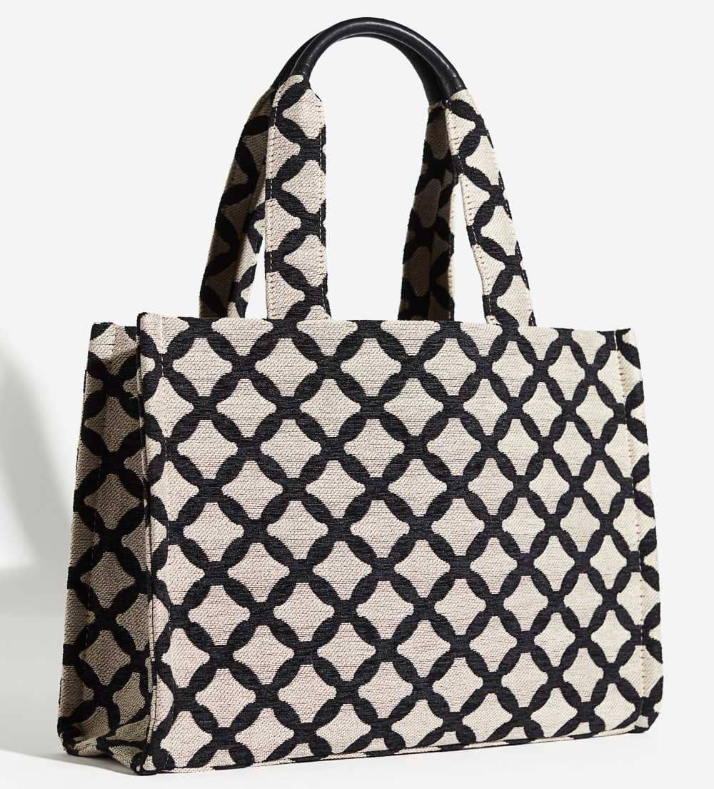 Bolso shopper en mezcla de algodón de H&M