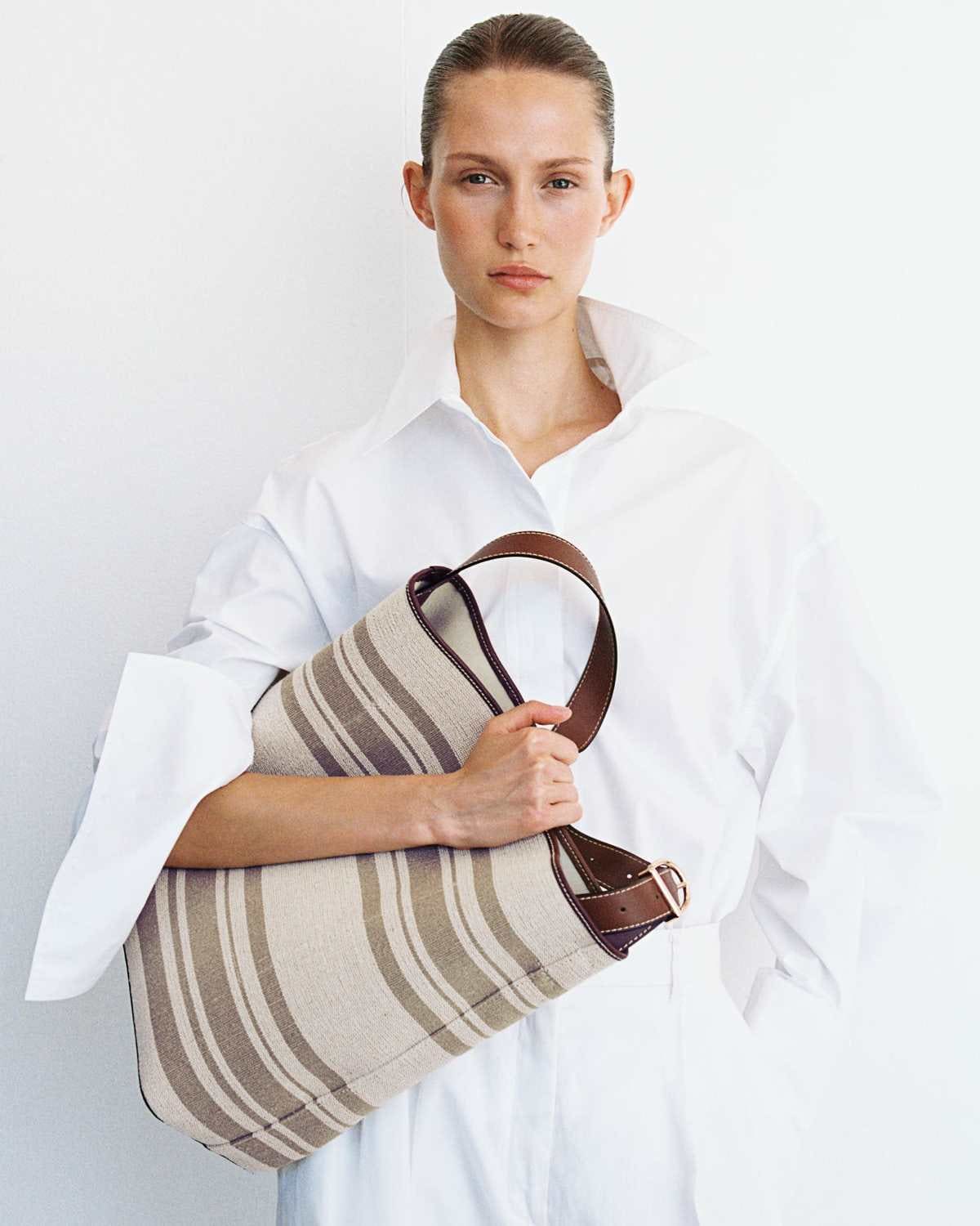 Bolso shopper rayas de H&M