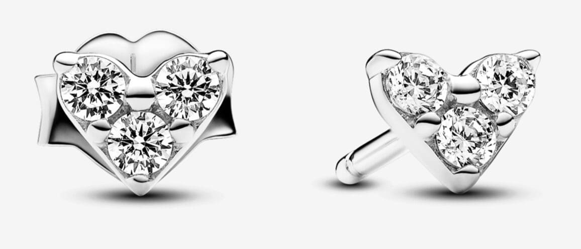 Conjunto de Regalo Pendiente de Corazón y Pendientes de Aro Brillante de Pandora