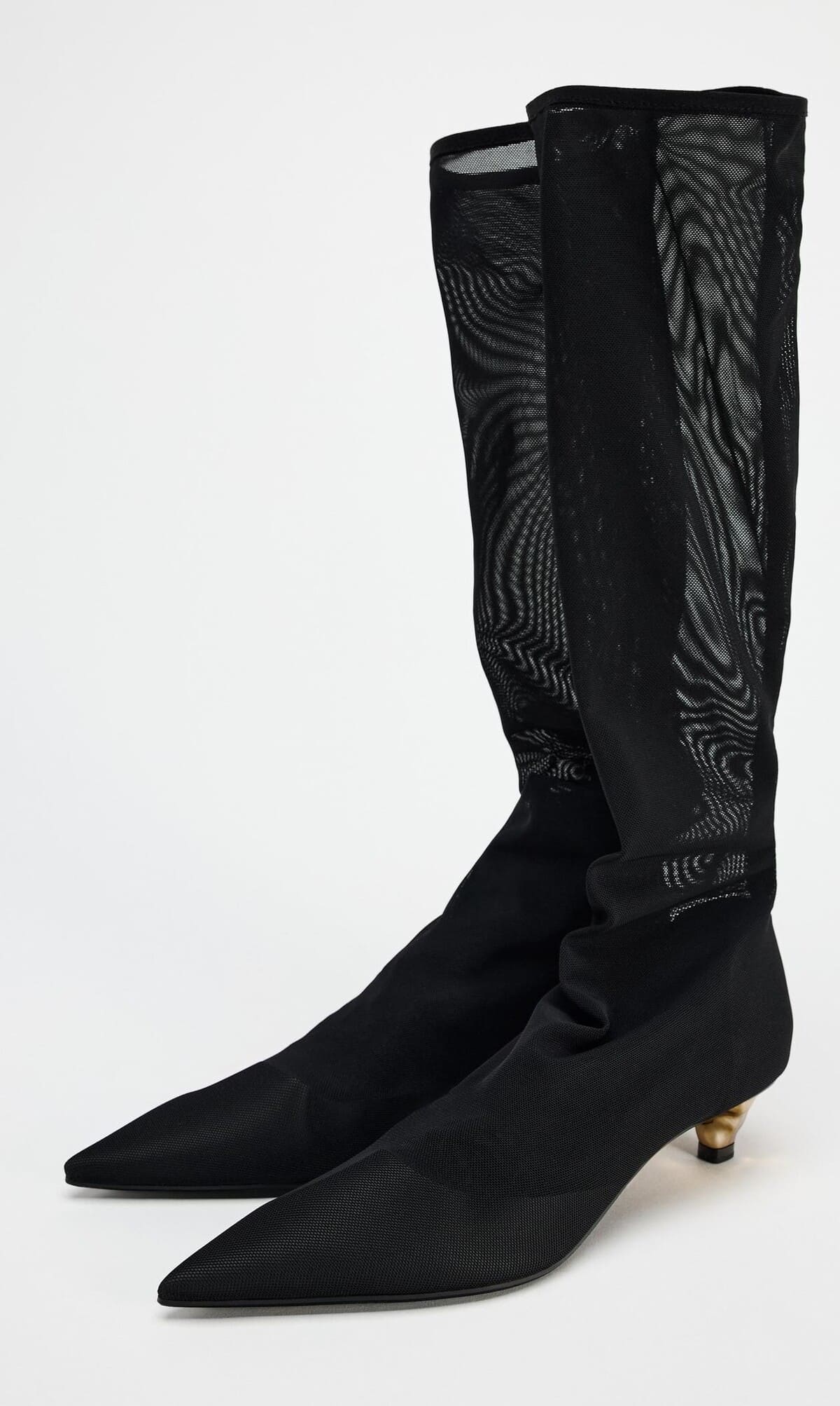 Botas de tacón efecto mesh