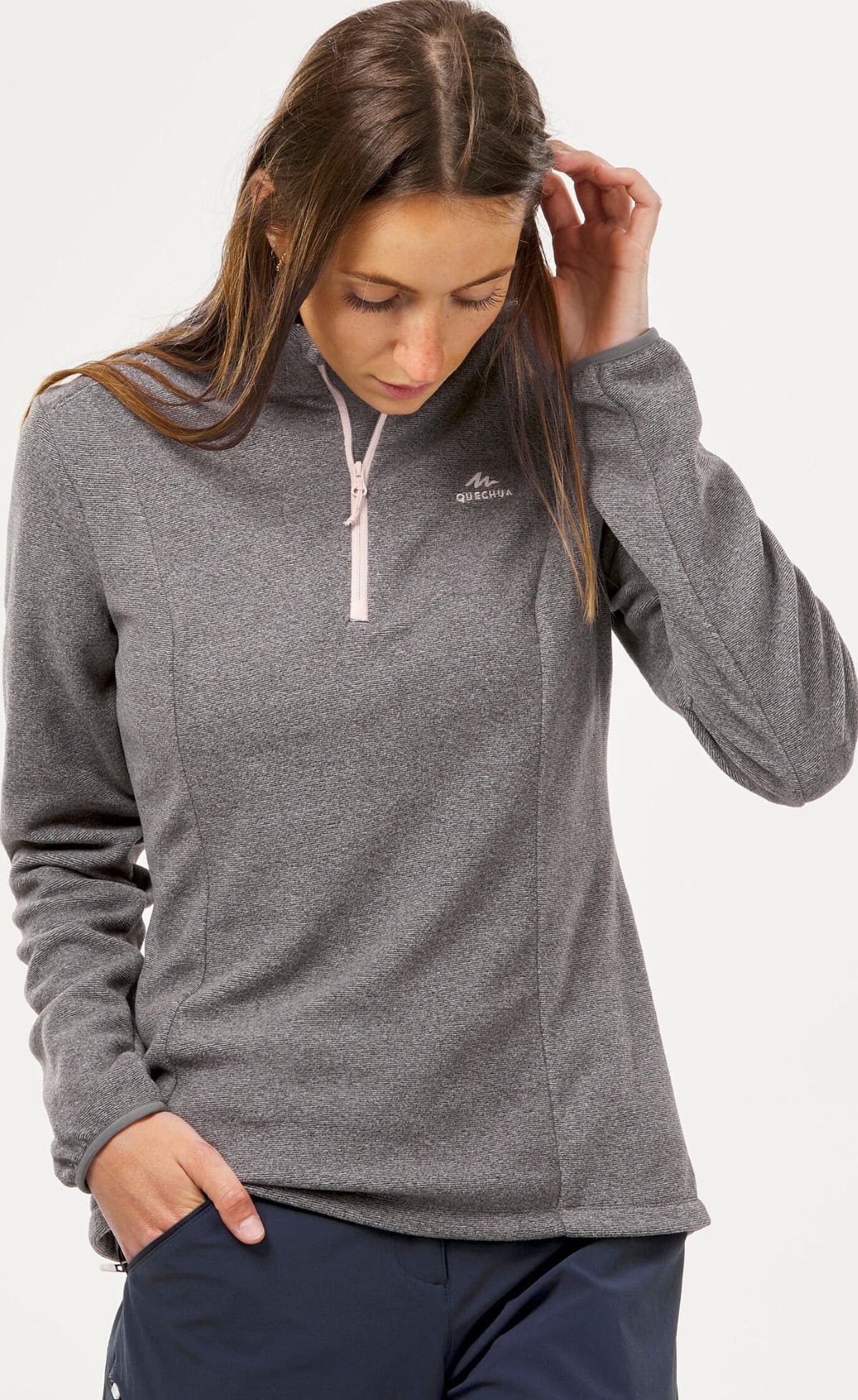 Forro polar con cremallera Quechua MH100 de Decathlon