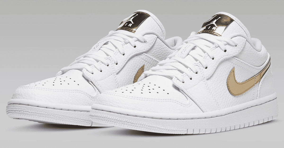 Las zapatillas con logotipo dorado Air Jordan 1 Low SE para mujer de Nike