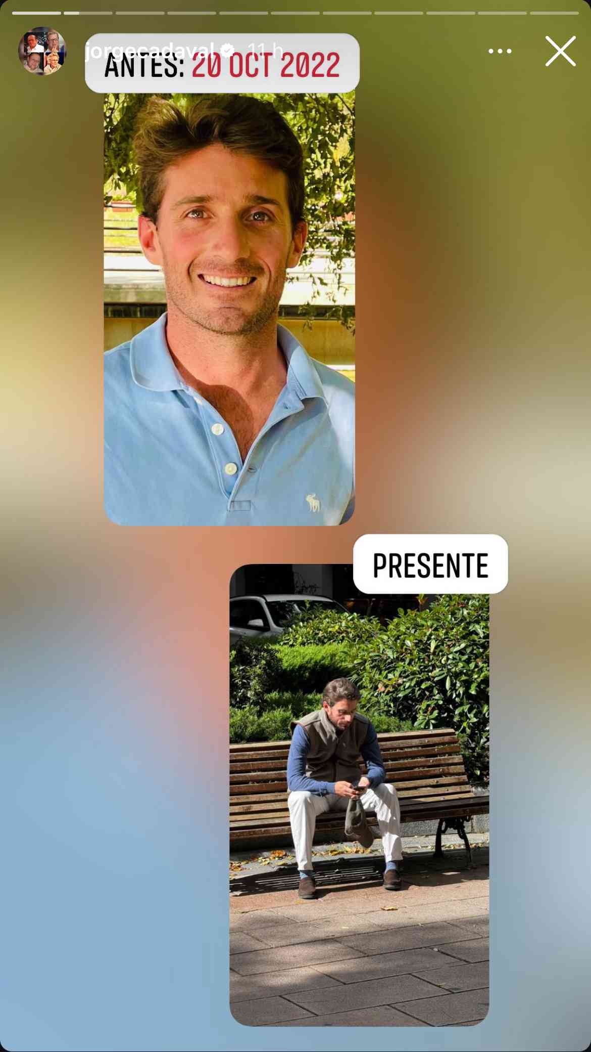 Historia de Jorge Cadaval dedicada a su sobrino Alfonso Cadaval en Instagram | @Jorgecadaval