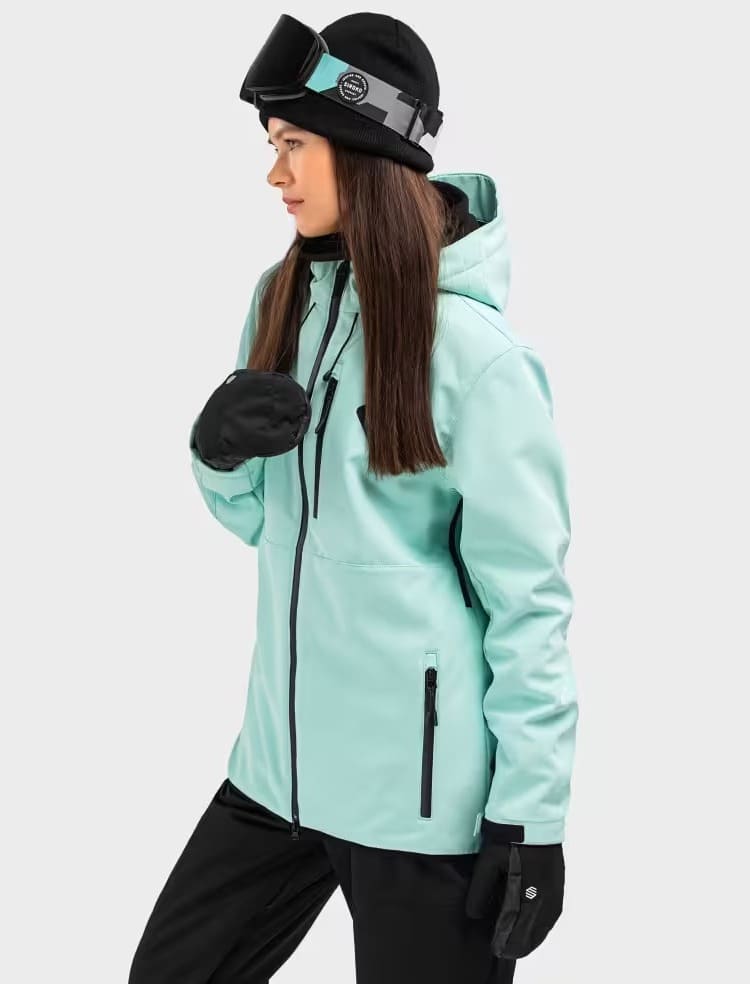 La chaqueta de esquí y nieve Siroko W2-W Senja turquesa para mujer en Decathlon