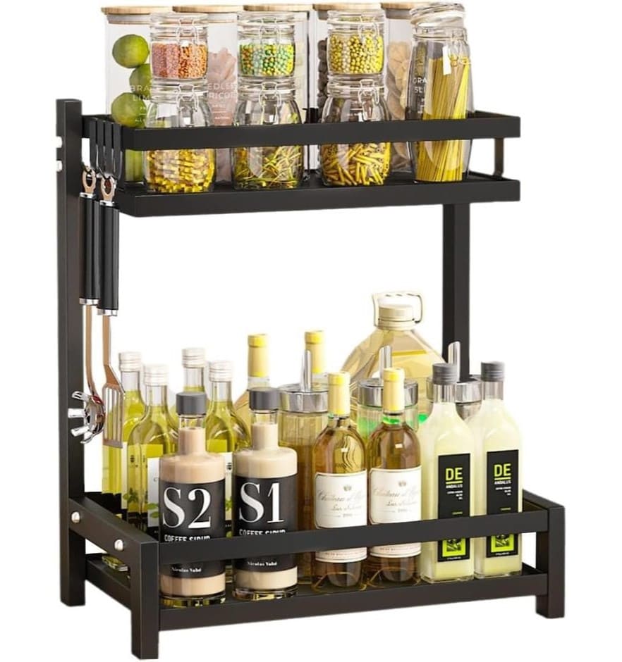 Estante de pedestal para especias