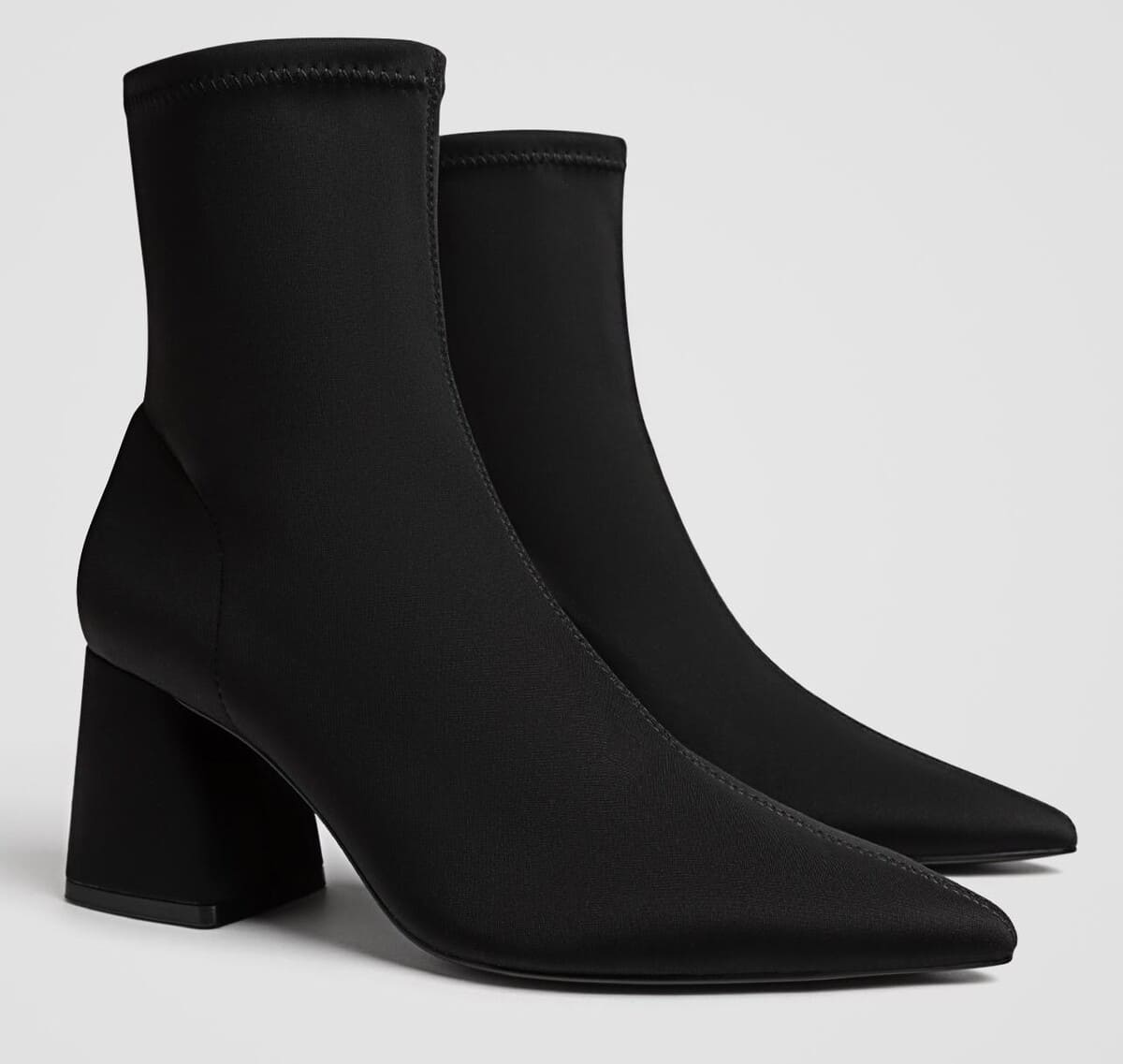 Botines de tacón tejido